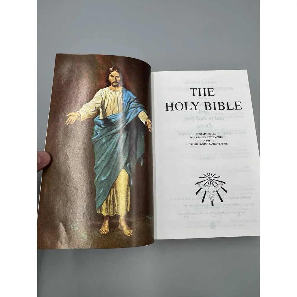 Holy Bible Dove of Peace King James Edition W/ Union Made Wooden Box Case